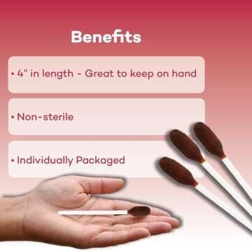 Dealmed Povidone Iodine 10% Swabsticks - Individually Sealed Packets Perfect for Wound Care and Portable First Aid Kits, 50/Box (Pack of 1)