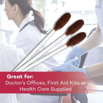 Dealmed Povidone Iodine 10% Swabsticks - Individually Sealed Packets Perfect for Wound Care and Portable First Aid Kits, 50/Box (Pack of 1)