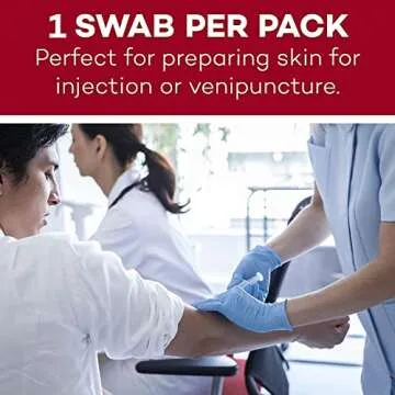 Dealmed Povidone Iodine 10% Swabsticks - Individually Sealed Packets Perfect for Wound Care and Portable First Aid Kits, 50/Box (Pack of 1)