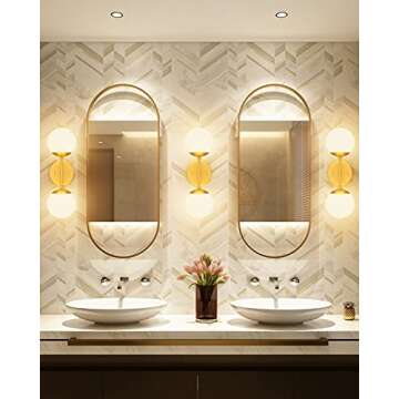 Tipace Gold Wall Sconce - Modern Globe Light Fixture