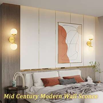 Tipace Gold Wall Sconce - Modern Globe Light Fixture