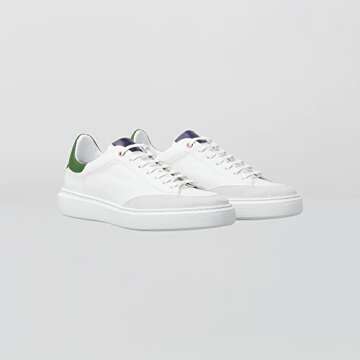 Good Man Brand Legend London Sport Sneakers - White/Navy/Dark Green, 10
