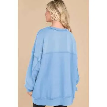 AlvaQ Oversized Sweatshirt for Women Fall Winter 2024