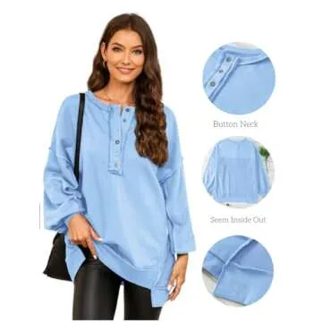 AlvaQ Oversized Sweatshirt for Women Fall Winter 2024