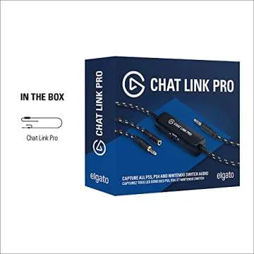 Elgato Chat Link Pro - Audio Adapter, for PS5, PS4, Nintendo Switch, Capture Voice Chat, Gameplay Sound, Extra Long Cable, Black