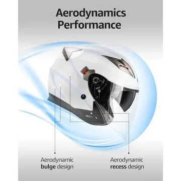 Motorcycle Open Face Helmet DOT Approved - YEMA Helmet YM-627 Motorbike Moped Jet Bobber Pilot Crash Chopper 3/4 Half Helmet with Sun Visor for Adult Men Women - White,XL