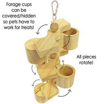 Nectar POD Forager - Small Animal Toy & Cage Accessory - Sugar Gliders, Rats, Ferrets, Birds, Squirrels, Prairie Dogs, Degus, Chinchillas, Marmosets & More