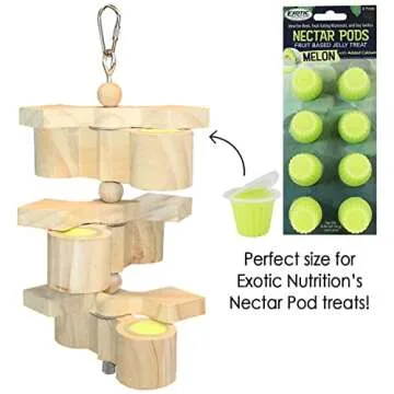 Nectar POD Forager - Small Animal Toy & Cage Accessory - Sugar Gliders, Rats, Ferrets, Birds, Squirrels, Prairie Dogs, Degus, Chinchillas, Marmosets & More