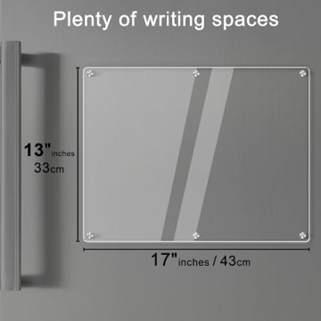 Acrylic Magnetic Dry Erase Fridge Board 17x13 with Markers