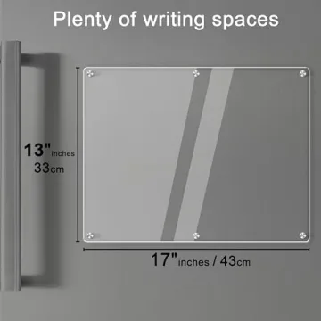 Acrylic Magnetic Dry Erase Fridge Board 17x13 with Markers