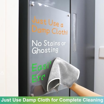 Acrylic Magnetic Dry Erase Fridge Board 17x13 with Markers