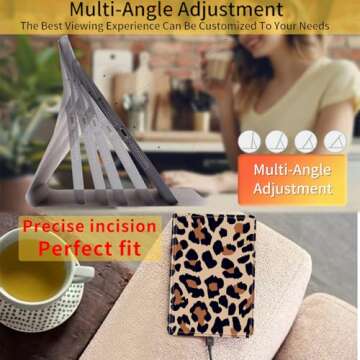 for Kindle Paperwhite Case 6.8" (11th Gen 2021/Signature Edition), Lightweight Shockproof Kindle Cover with Multi-Angle Stand & Auto Wake/Sleep, Durable Case for Kindle 6.8", Leopard