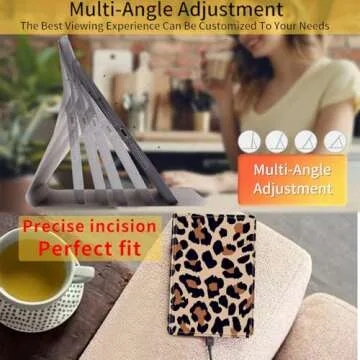 for Kindle Paperwhite Case 6.8" (11th Gen 2021/Signature Edition), Lightweight Shockproof Kindle Cover with Multi-Angle Stand & Auto Wake/Sleep, Durable Case for Kindle 6.8", Leopard