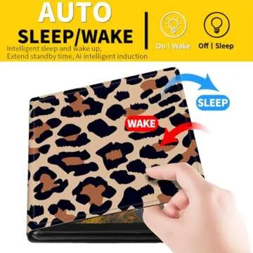 for Kindle Paperwhite Case 6.8" (11th Gen 2021/Signature Edition), Lightweight Shockproof Kindle Cover with Multi-Angle Stand & Auto Wake/Sleep, Durable Case for Kindle 6.8", Leopard