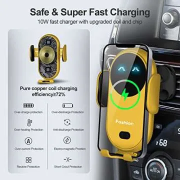 Cool Wireless Car Charger with Auto-Clamping Robot Design