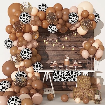 170Pcs Cowboy Balloon Arch Kit for Western Celebrations