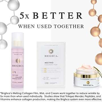 BRIGHCA Melting Collagen Set | Anti-Aging Collagen Routine System | Reduce Fine Lines and Wrinkles, Lift, Firm, Hydrate, Brighten, and Strengthen (SET)