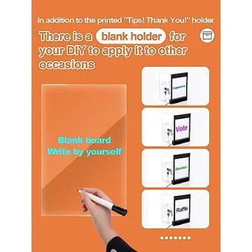 Light Up Acrylic Donation Ballot Box - 20 Colors Changing Tip Jar for Money with Re-mote, Lock, Key and Sign Holder- Raffle Suggestion Comment Vote Ticket Tip Box for Bartender Restaurant Band (USB)