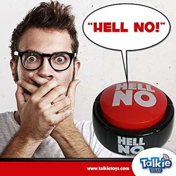 Talkie Toys Products Hell No Button - 10 Funny Hell No Sound Button Sayings - Hilarious Talking Toy ...