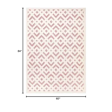 Simply Southern Cottage Covington Area Rug 5x7 Pink