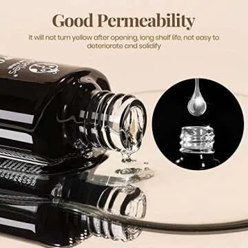 Beetles Gel Top Coat Base Coat and Cuticle Oil Set 3Pcs, No Wipe Top Gel Glossy Shine Long Lasting Valentine's Day Gift for Her, Cuticle Oil Care for Dry Damaged for Stronger Nails