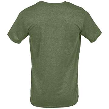 Gildan Adult Softstyle Cotton T-Shirt, Style G64000, Multipack, Heather Military (2-Pack), Large