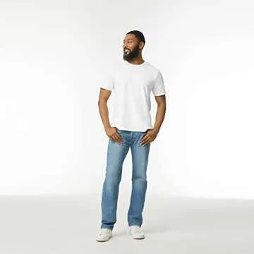 Gildan Adult Softstyle Cotton T-Shirt, Style G64000, Multipack, Heather Military (2-Pack), Large