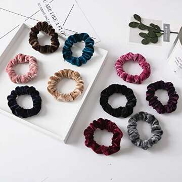 Durable Small Funtopia Velvet Scrunchies for All Hair Types