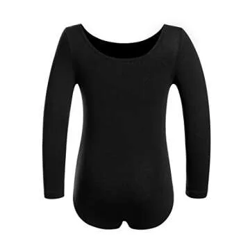 DANSHOW Girls' Team Basic Long Sleeve Leotard for Toddler Gymnastics Dance Ballet(2KD3028-S-06)