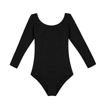 DANSHOW Girls' Team Basic Long Sleeve Leotard for Toddler Gymnastics Dance Ballet(2KD3028-S-06)