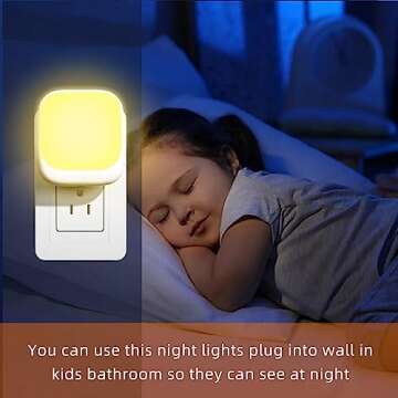 N&B NICE&BRAVO Plug in Night Lights Kids Nightlight Plug Into Wall Dusk to Dawn Sensor LED Night Lig...