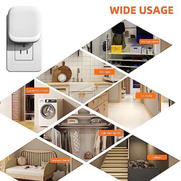 N&B NICE&BRAVO Plug in Night Lights Kids Nightlight Plug Into Wall Dusk to Dawn Sensor LED Night Light for Bedroom, Nursery, Hallway, Kitchen, Bathroom Three-Level Brightness Adjustment – 1 Pack