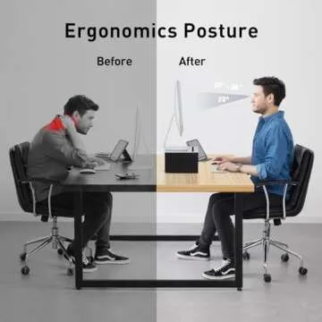 Ergonomic LORYERGO Monitor Stand Riser for Home & Office