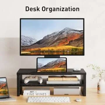 Ergonomic LORYERGO Monitor Stand Riser for Home & Office