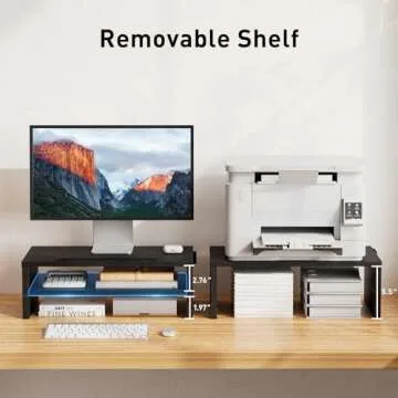 Ergonomic LORYERGO Monitor Stand Riser for Home & Office