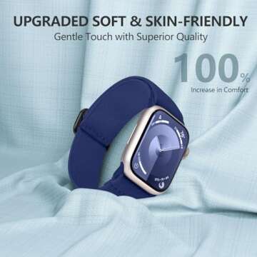 Maledan Nylon Sport Solo Loop Compatible with Apple Watch Ultra 2 Bands 49mm 45mm 44mm 46mm 42mm 41m...