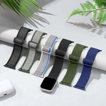 Maledan Nylon Sport Loop Band for Apple Watch Comfort