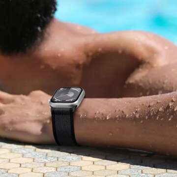 Maledan Nylon Sport Loop Band for Apple Watch Comfort