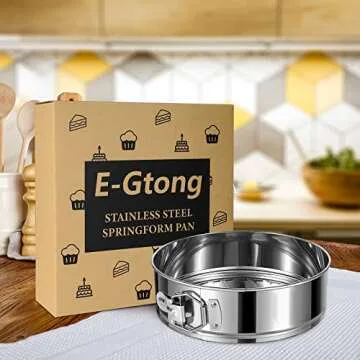 E-Gtong 9 Inch Springform Cake Pan - Safe & Versatile Baking