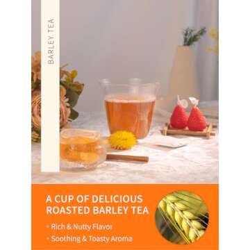 TeeLux Barley Tea Bags - Pure, Nutty Flavor in Eco-Friendly Packaging