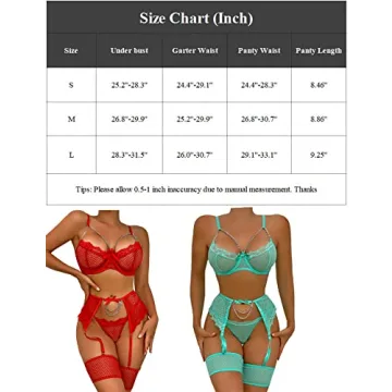 Aranmei Women's Sexy Eyelash Lingerie Set - 4 Pieces