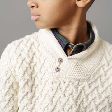 Boys' Organic Shawl Collar Sweater - Hope & Henry