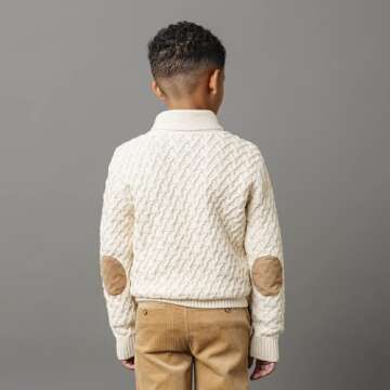 Boys' Organic Shawl Collar Sweater - Hope & Henry