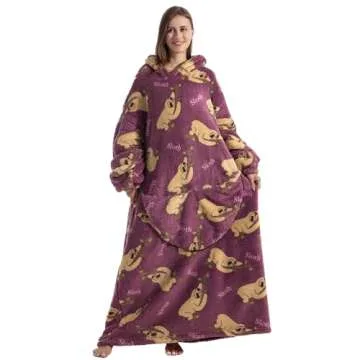 Wearable Blanket Hoodie for Adults Oversized Blanket Hoodie Extra Long Womens Blanket Hoodie Sweatsh...