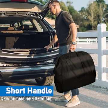 MISSLO 54" Long Garment Bags for Travel - 6" Gusseted Dress Bags with Pockets