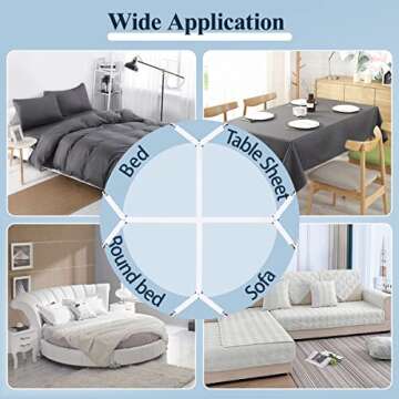 Sopito Sheet Straps, Adjustable Bed Sheet Suspenders Max Stretch from 29.5 in to 82.7 in Compatible for Crib to King Size Bed, Non Slip Holder Fasteners Clips, 2pcs/White