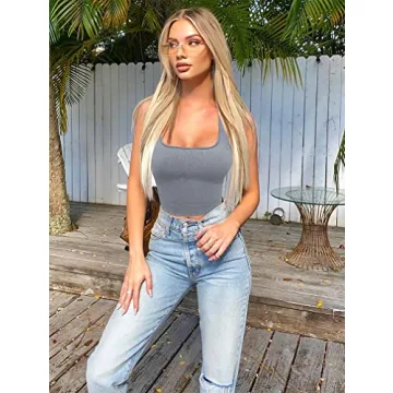 Stylish OQQ Women's Ribbed Tank Tops for Comfort