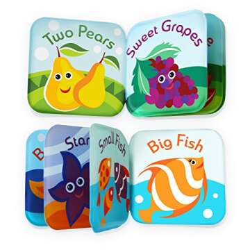 Floating Baby Bath Books Set of 4 for Educational Fun
