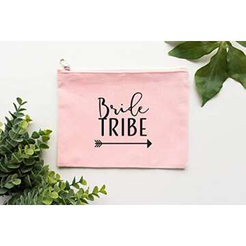 Stunning 6 Piece Bride Tribe Canvas Cosmetic Bag Set