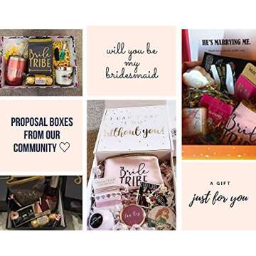 Stunning 6 Piece Bride Tribe Canvas Cosmetic Bag Set